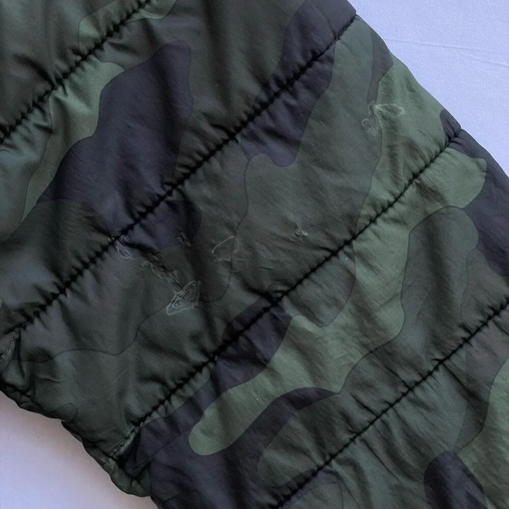 Old Navy Jacket Kids size XS (5) Green Camo Hooded Puffer‎ Coat